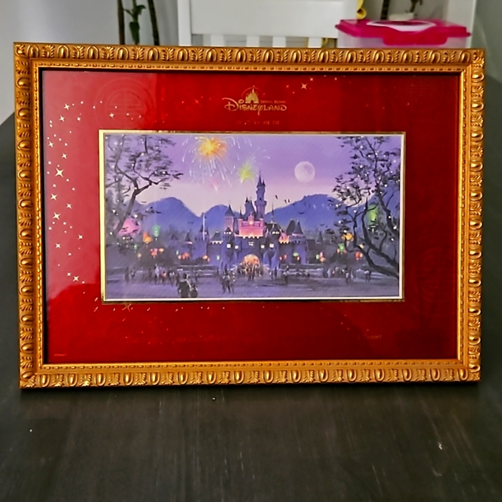 Hong Kong Disneyland Opening Day Framed and Matted Thank You Gift
